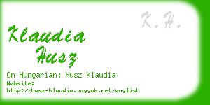 klaudia husz business card